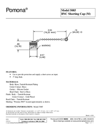 Thumbnail of document Data Sheet - 5085 Shorting Cap For BNC (F)